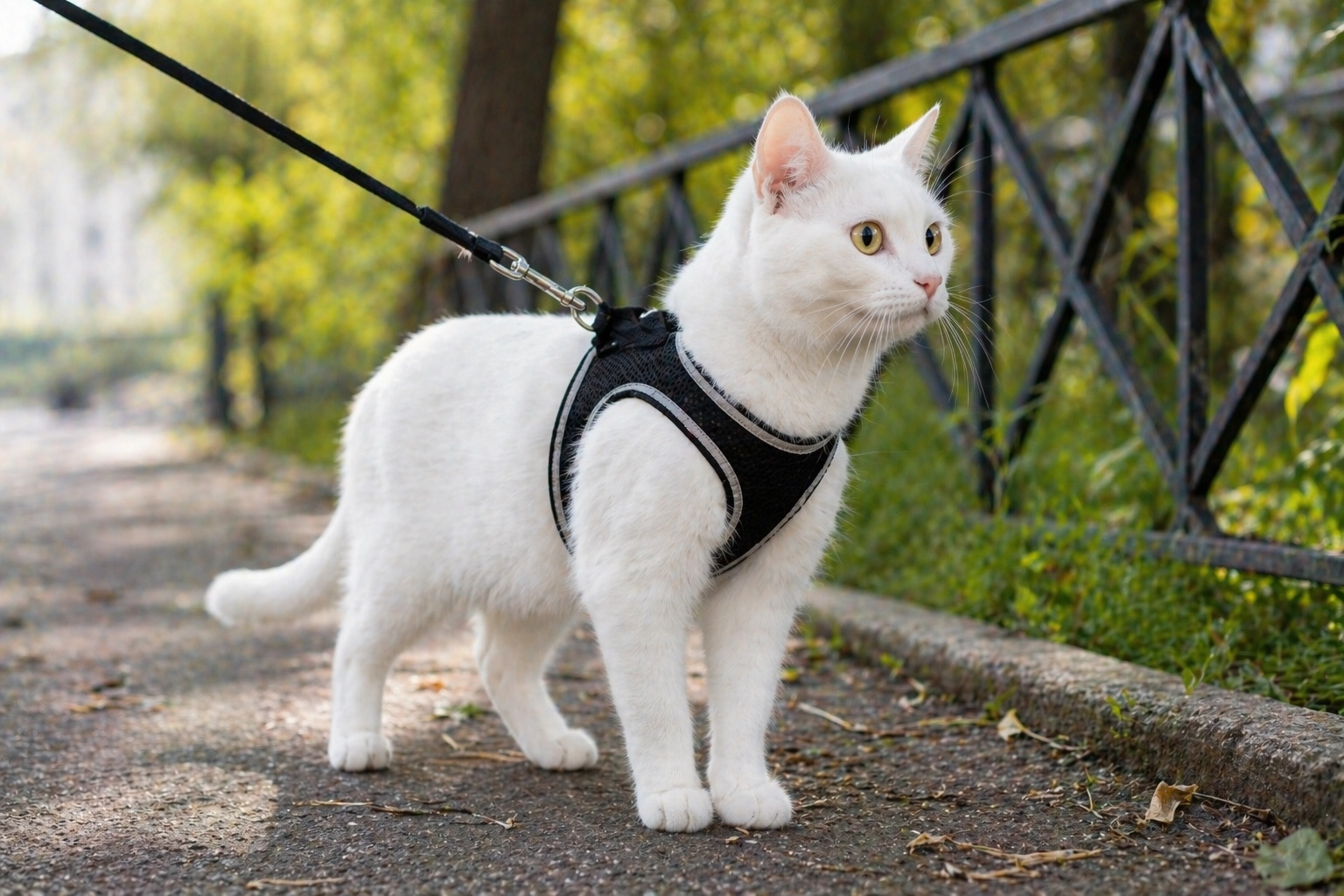 How to walk a cat safely